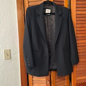 Small Black Oversized Blazer - Abercrombie